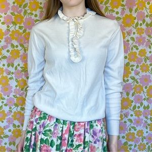 Vintage 1960s long sleeve lightweight sweater top size small